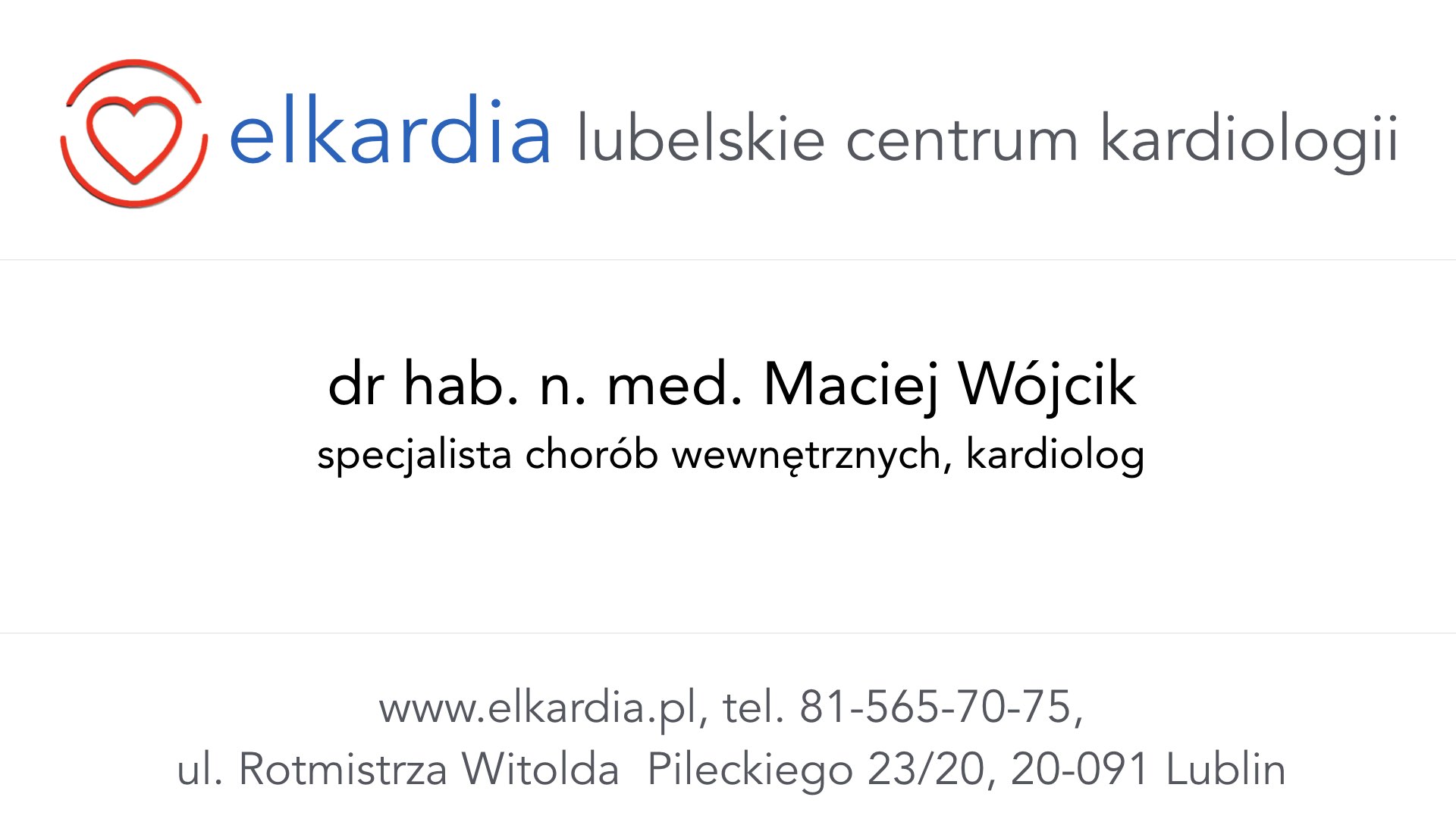 kardiolog Lublin Maciej Wójcik