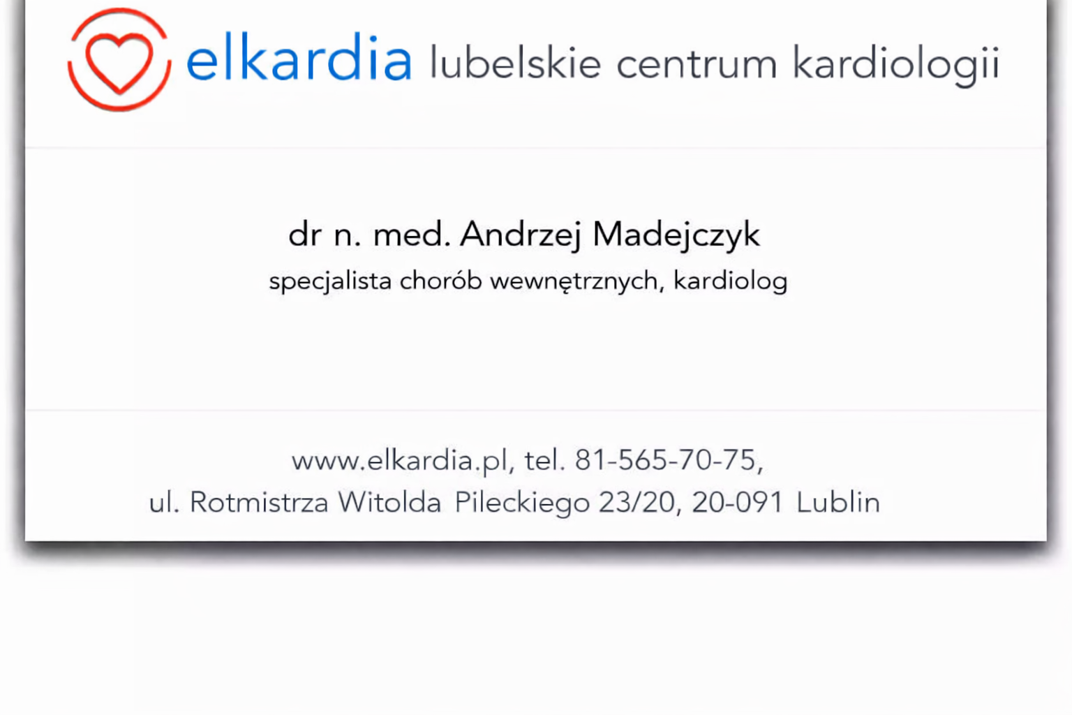 dr n. med. Rafał Dmowski kardiolog dziecięcy Lublin