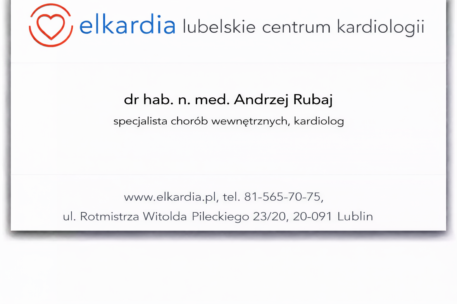 dr n. med. Rafał Dmowski kardiolog dziecięcy Lublin