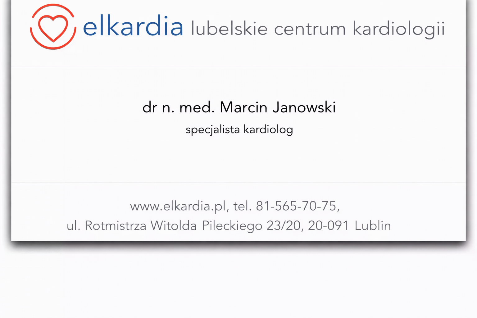 dr n. med. Rafał Dmowski kardiolog dziecięcy Lublin
