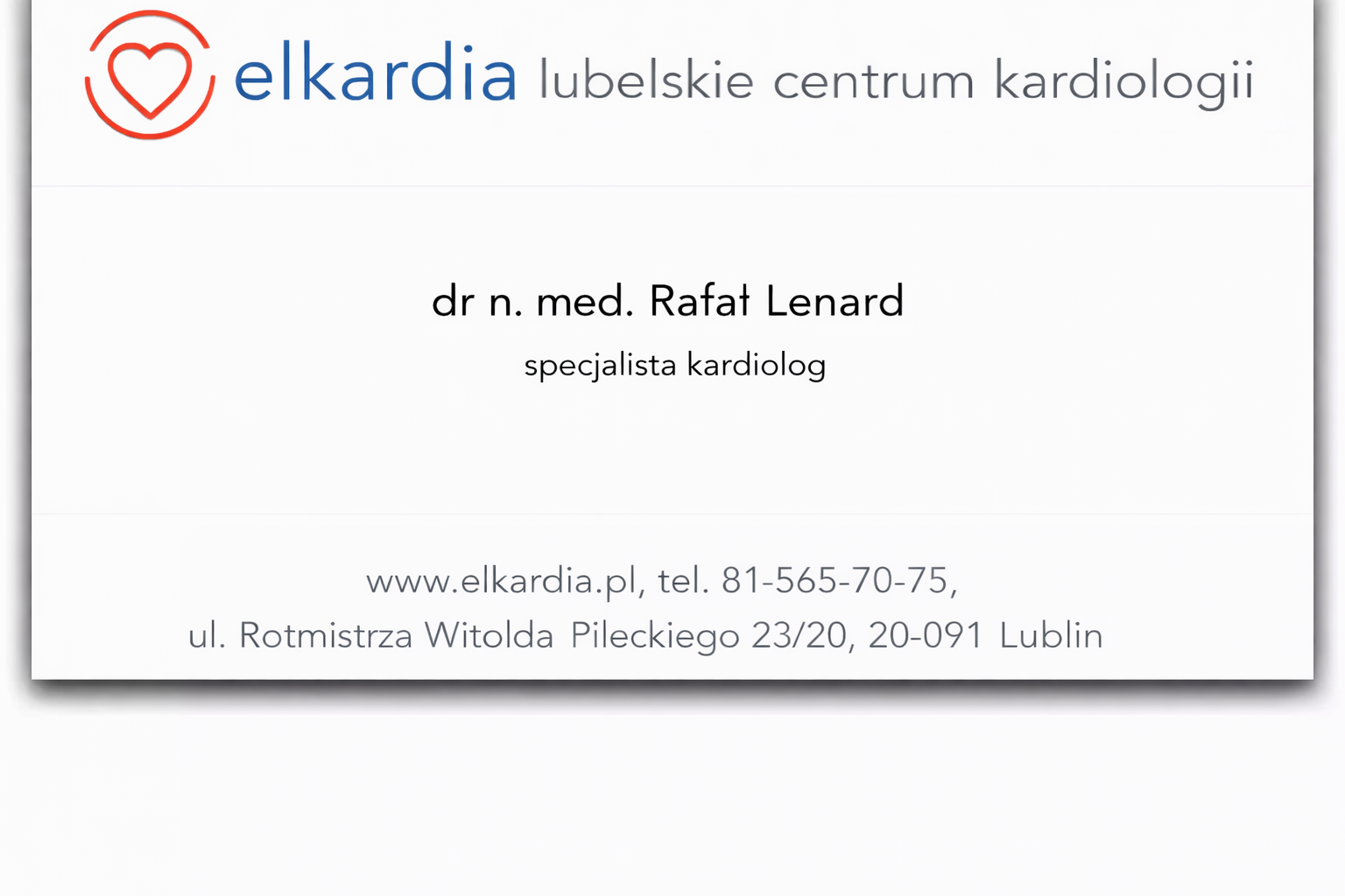 dr n. med. Rafał Dmowski kardiolog dziecięcy Lublin