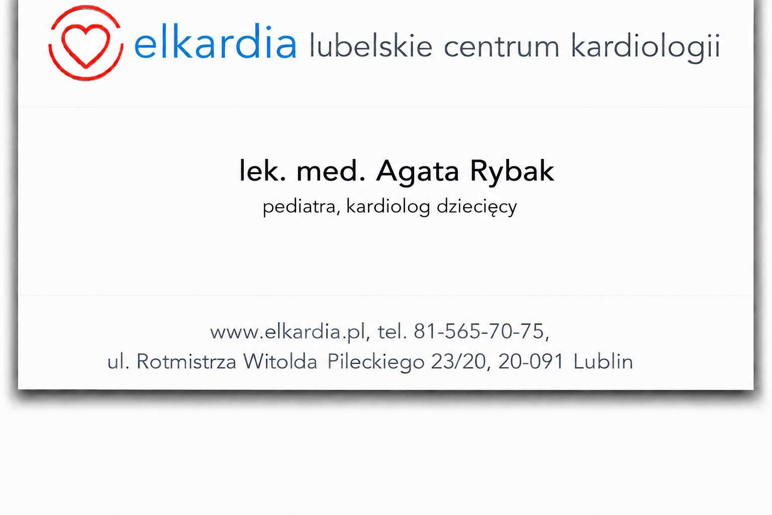 dr n. med. Rafał Dmowski kardiolog dziecięcy Lublin